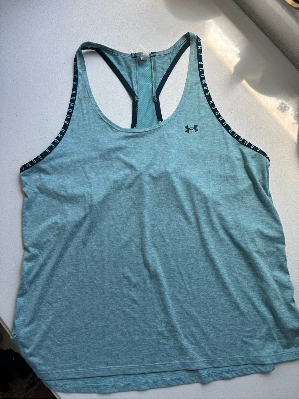 Under Armour Teal Racerback Tank with Black Trim
